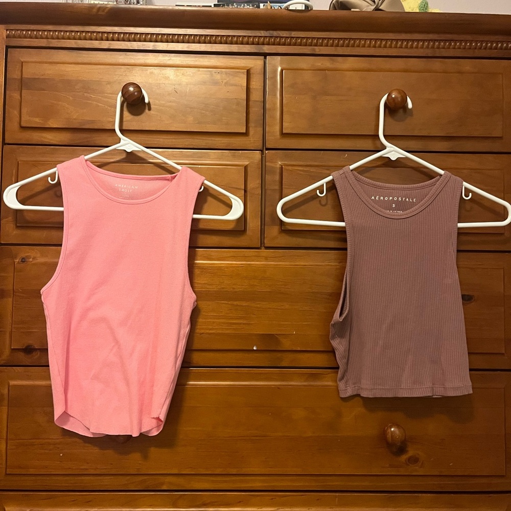 AE and Aero Pink and Mauve Tank Tops